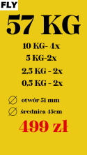 Zestaw 45 kg, otwór 29mm