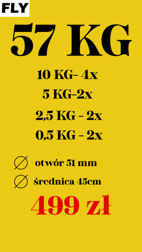 Zestaw 45 kg, otwór 29mm