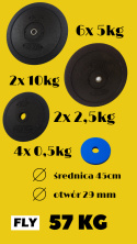 Zestaw 57 kg, otwór 29mm