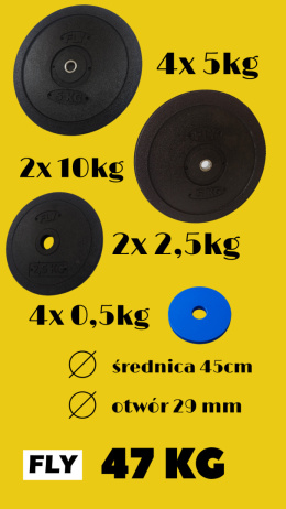 Zestaw 47 kg, otwór 29mm