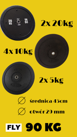 Zestaw 90 kg, otwór 29mm