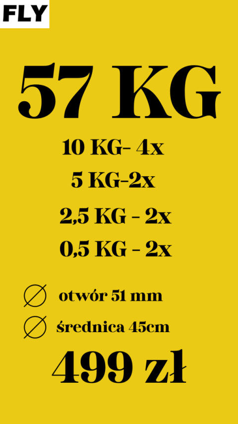 Zestaw 57 kg, otwór 29mm